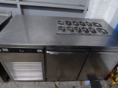 *Foster Eco Pro G2 pizza prep top fridge with gastropots on castors. From a national chain in very