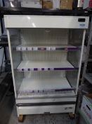 *Multideck grab and go chiller with pull down cover - good condition, fully working 960w x 730d x