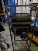 *tray trolly on castors with approx 30 trays 560w x 410d x 1500h