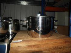 *Twin Handled Stainless Steel Pan with Cover