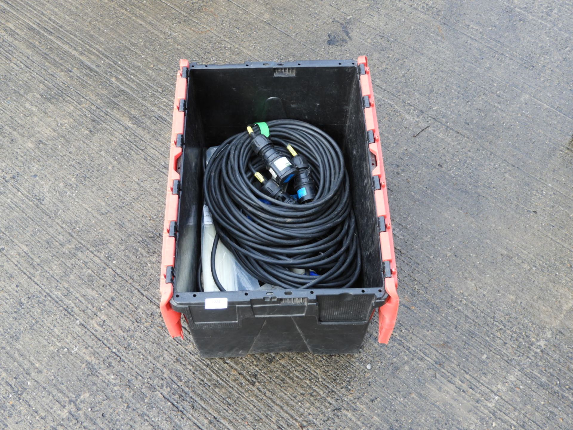 *Box Containing 16A Extension Leads, RCD Protection, etc.