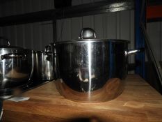 *Twin Handled Stainless Steel Pan with Cover