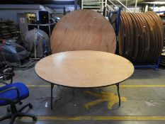 *Two 6ft Circular Banqueting Tables with Folding Legs