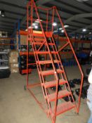*Set of Portable Warehouse Steps (Red)