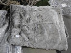 *Grey Faux Fur Throw