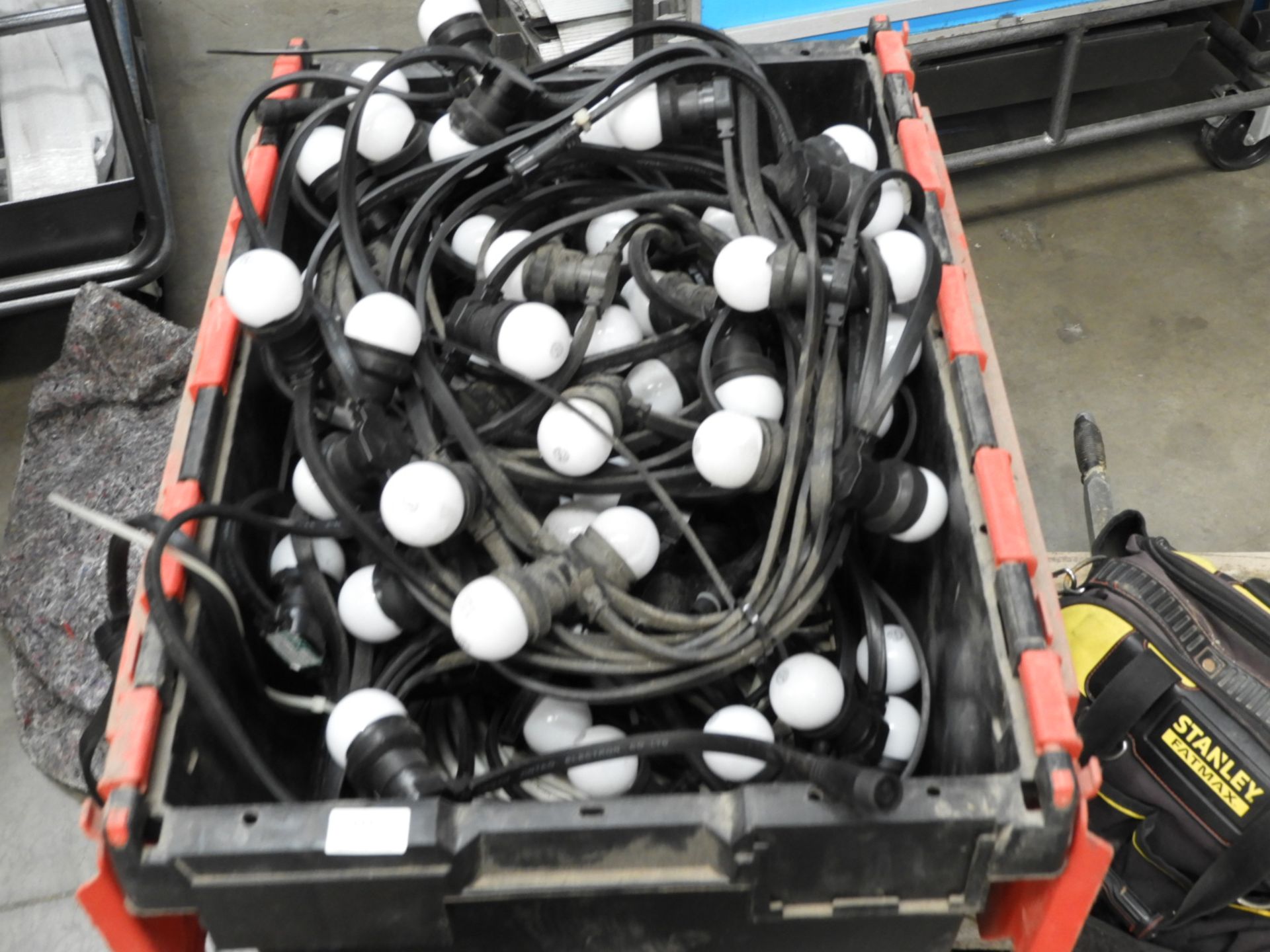 *Five 10m Lengths of Festoon Lighting with Power Supply Cables