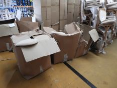 *Three Boxes of Upholstered Seat pads to suit Oak Crossback Chairs