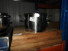 *Twin Handled Stainless Steel Pan with Cover