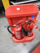 *Fire Extinguisher Station with Water and CO2 Fire Extinguishers