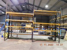 *Two Bay of Link 51H Pallet Racking Comprising of 3 Upright and 12 Beams with Boards