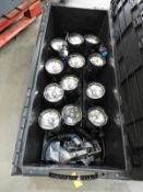 *Crate Containing Three 4 Par-38 Spotlights on Rail