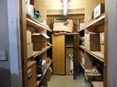 *Contents of the Storeroom Containing Filing Cabinets, Stereos, Notepads, etc.