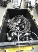 *Five 10m Lengths of LED Festoon Lighting with Power Supply Cables