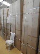 *12 Chiavari Lime Washed Chairs with Upholstered Seat Pads