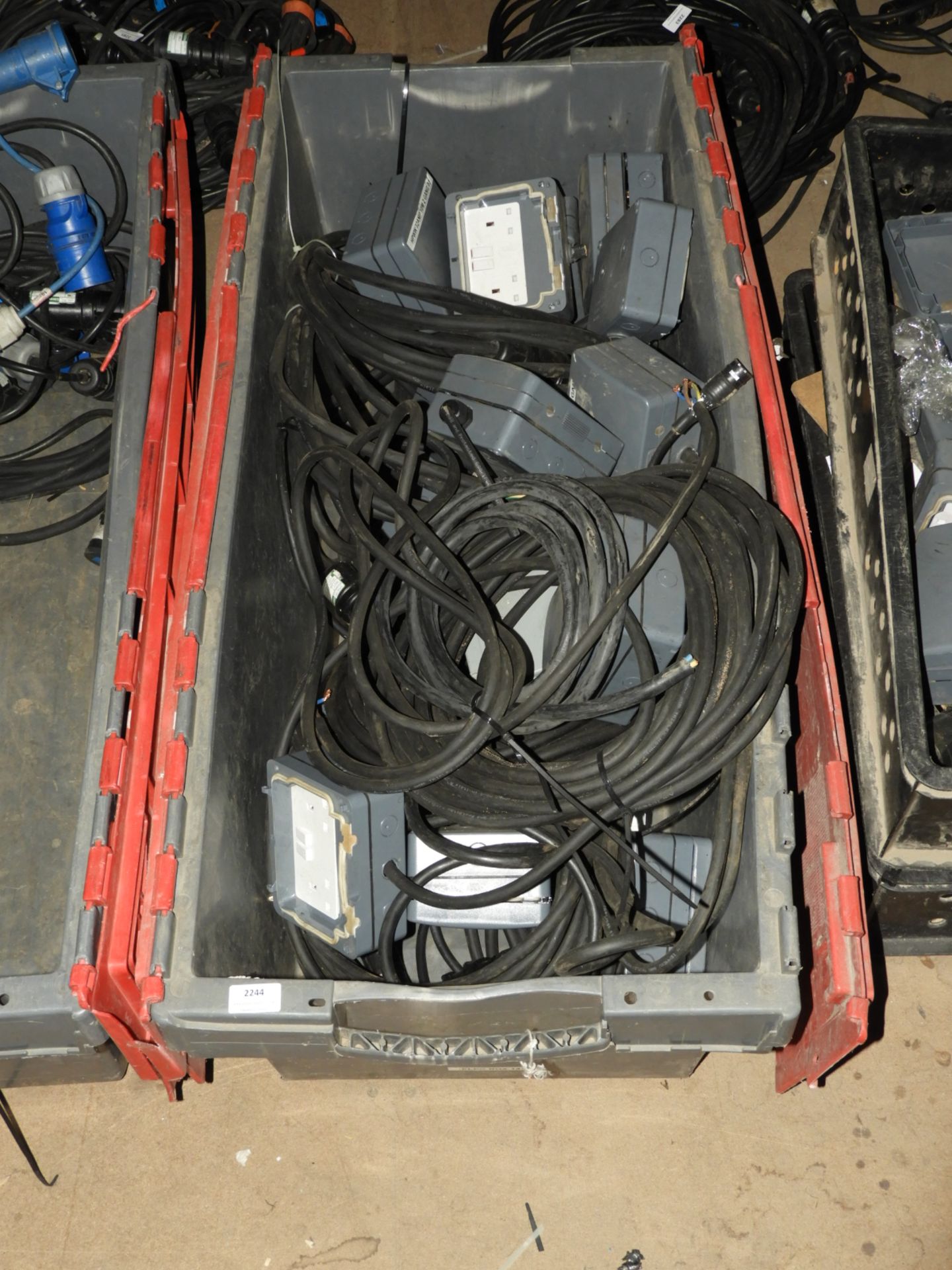 *Box Containing Weatherproof 13A Sockets and Supply Cables