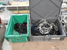 *Box Containing 12 Assorted Leads with 16A and Other Plugs and Sockets