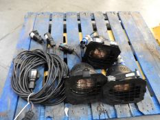 *Box Containing Three Par-56 Lights with Power Supply Cables