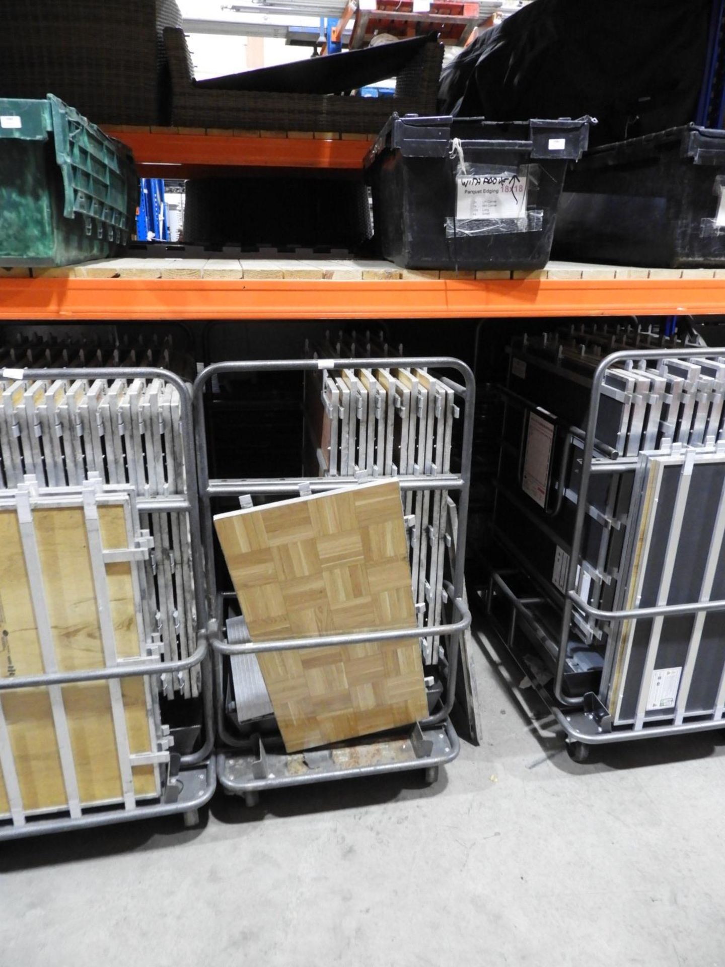 *Trolley Containing Floor Maker Parquet Dance Floor Components - Image 2 of 2