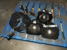 *Box Containing Three Par-56 Lights with Power Supply Cables