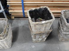 *Pair of Wicker Log Baskets