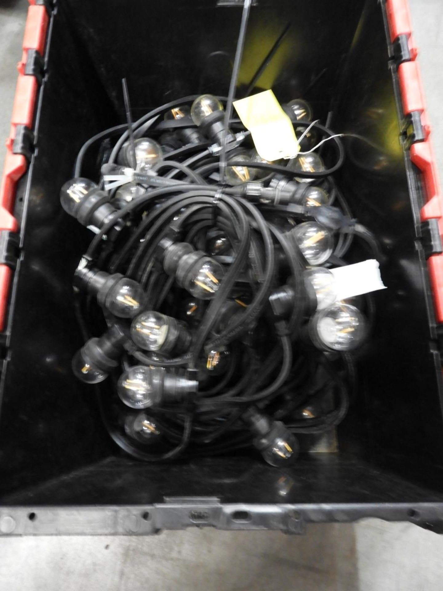 *Crate Containing 5x10m of Festoon Lighting with Clear LED Bulbs