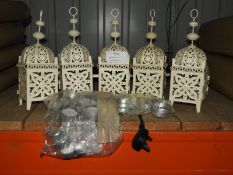 *Five Moroccan Style Tea Light Holders