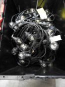 *Crate Containing 4x10m of Festoon Lighting with Clear LED Bulbs