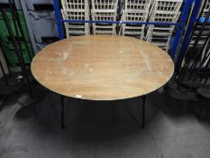 *Six 5ft Circular Banqueting Tables with Folding Legs