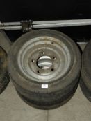 *Two 195/50R13c Part Worn Tyres on Five Stud Steel Rims to suit Trailer