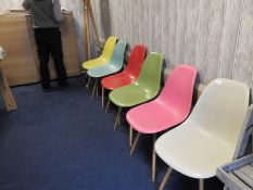 *Six Multicoloured Ikea Chairs