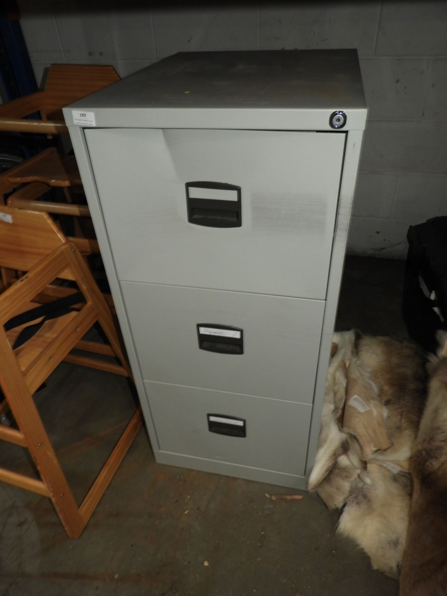 *Grey Three Drawer Foolscap Fling Cabinet