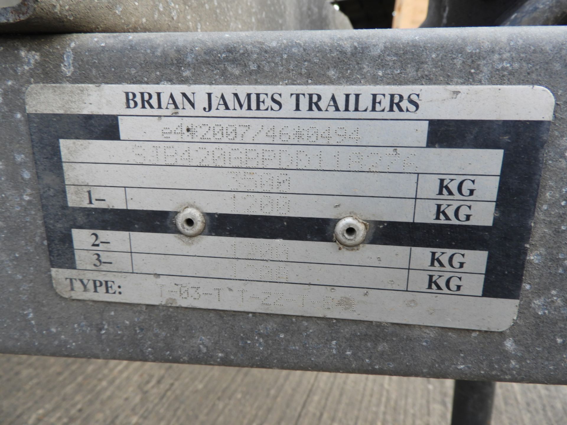 *Brian James 18ft x 6'3" Galvanised Open Trailer with Drop Sides and H-Frame Racks - Image 3 of 5