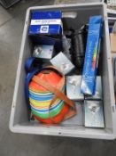 *Box of Assorted Light Bulbs, Football Pitch Markers, etc.