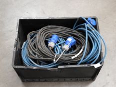 *Box Containing Six 16A Extension Cables, RCD Protection, etc.