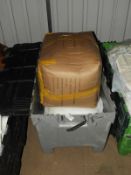 *Plastic Crate Containing Six Cushions (no covers)