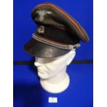 Reproduction Waffen SS Panzer Officers Crusher Cap