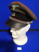 Reproduction Waffen SS Panzer Officers Crusher Cap