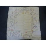 Embroidered Military Autograph Cloth (Fort Paull Collection) ~36" x 34"