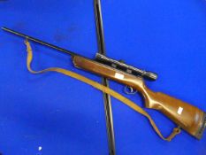 BSA Meteor .22 Air Rifle with Weaver Telescopic Sight, Moulded Recoil Pad, & Sling
