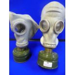 Two Cold War Era Soviet Gas Masks