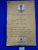 Copy of The Record of Unit Making up the Central Mediterranean Forces