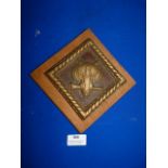 Brass Navy Plaque "HMS Holderness" 11.5x11.5cm