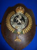 Large Wooden Regimental Plaque ~75x52cm