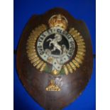 Large Wooden Regimental Plaque ~75x52cm