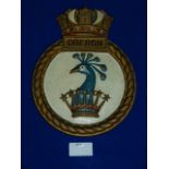 Metal Navy Plaque 22.5cm