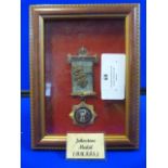 Framed Buffs Medal (Johnston Collection, Fort Paull)