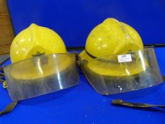 Two Humberside Fire Brigade Helmets