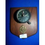 Working Aircraft Clock and Plaque with RAF Badge