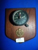 Working Aircraft Clock and Plaque with RAF Badge