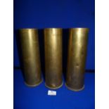 Three 18lb Shell Cases